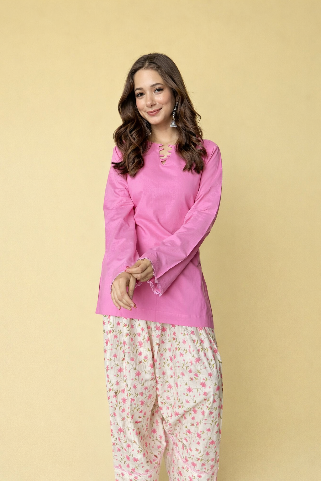 Rose Bloom Kurta Set | Women's Floral Ethnic Wear