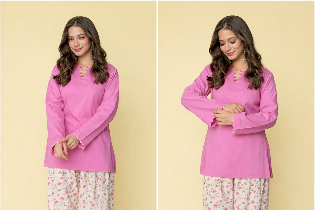 Rose Bloom Kurta Set | Women's Floral Ethnic Wear