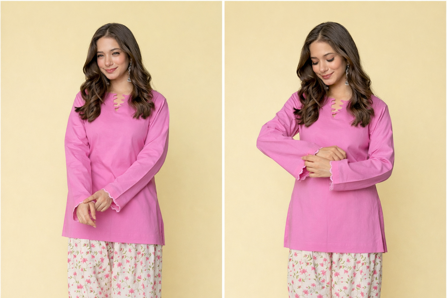 Rose Bloom Kurta Set | Women's Floral Ethnic Wear