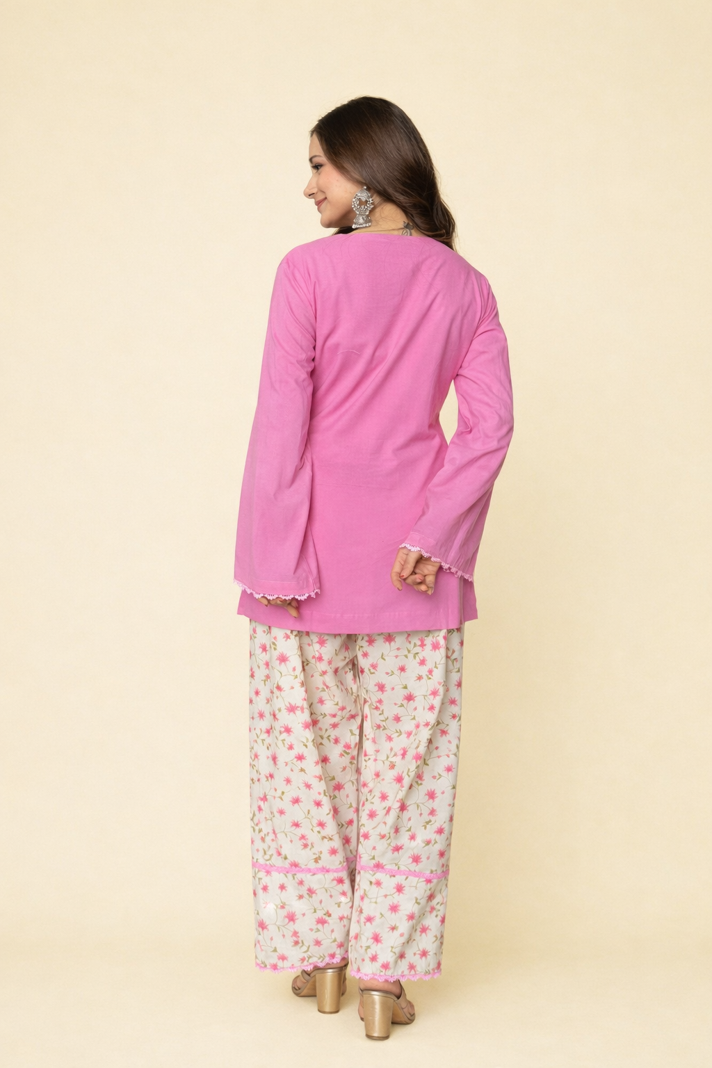 Rose Bloom Kurta Set | Women's Floral Ethnic Wear