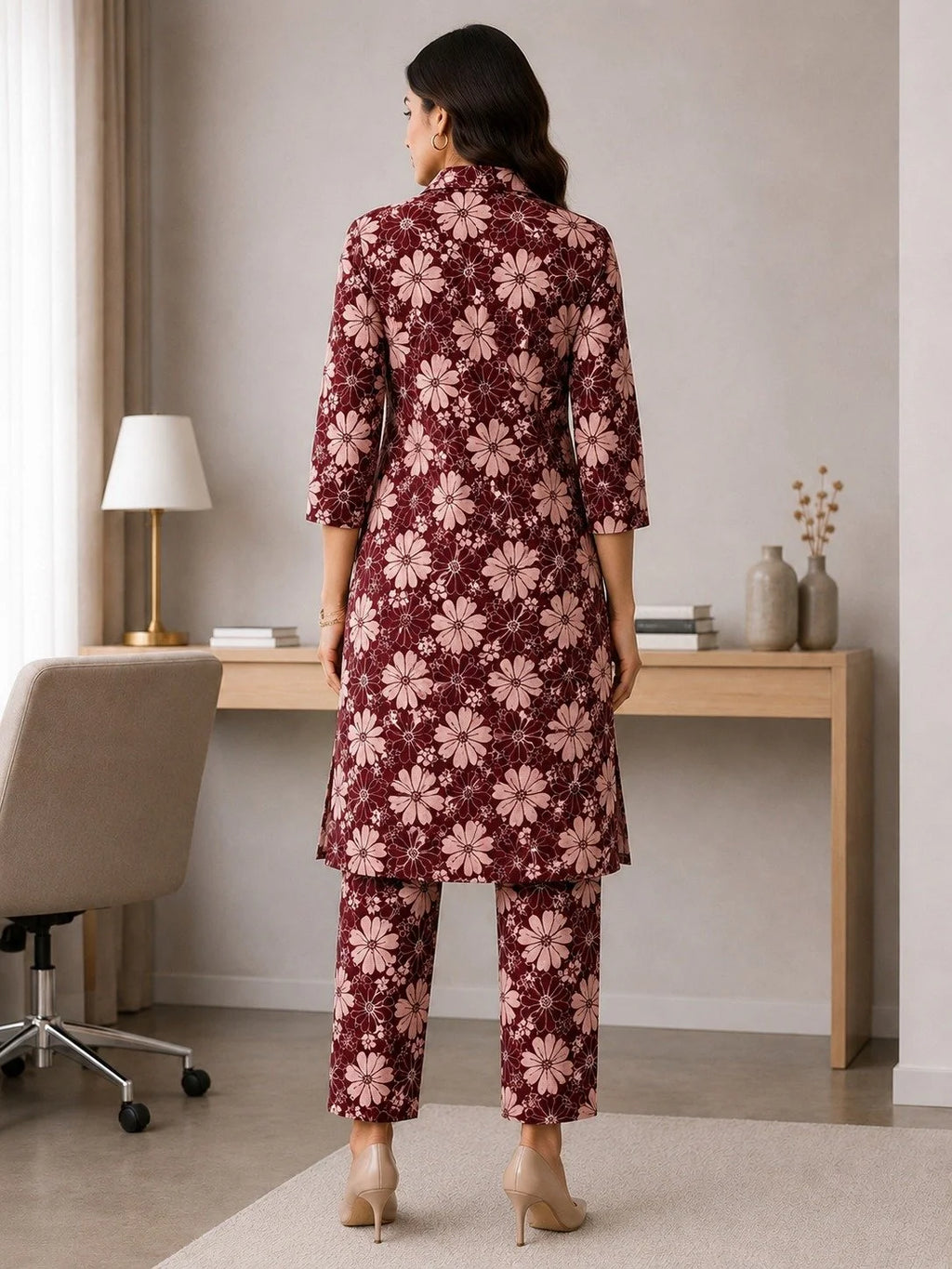 Floral Print  Co-ord Set | Modern Ethnic Office Wear