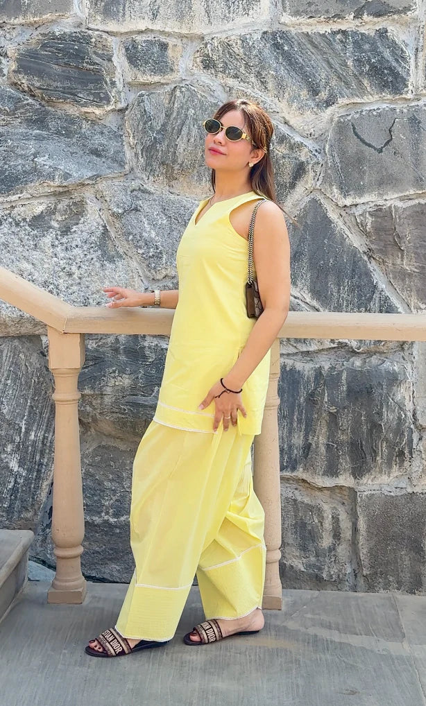 Haldi Vibes Farshi Salwar set