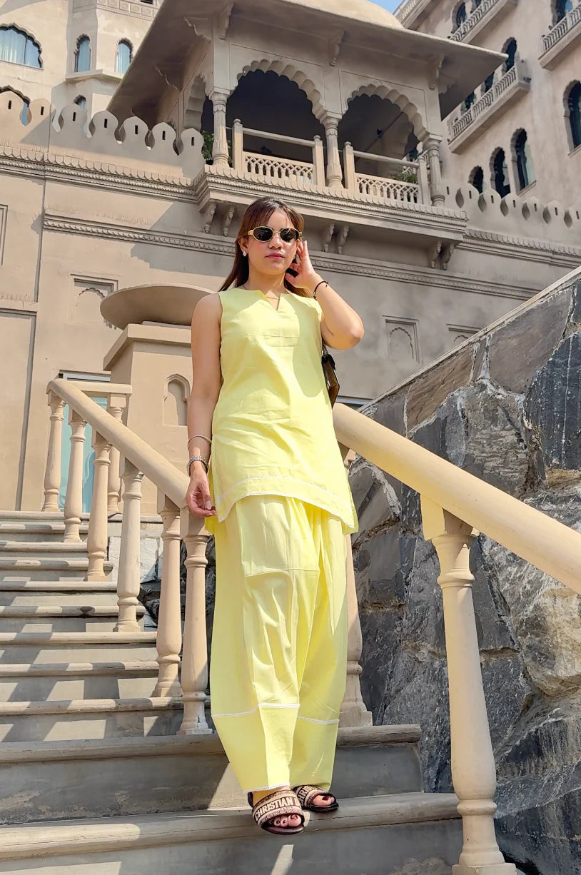 Haldi Vibes Farshi Salwar set