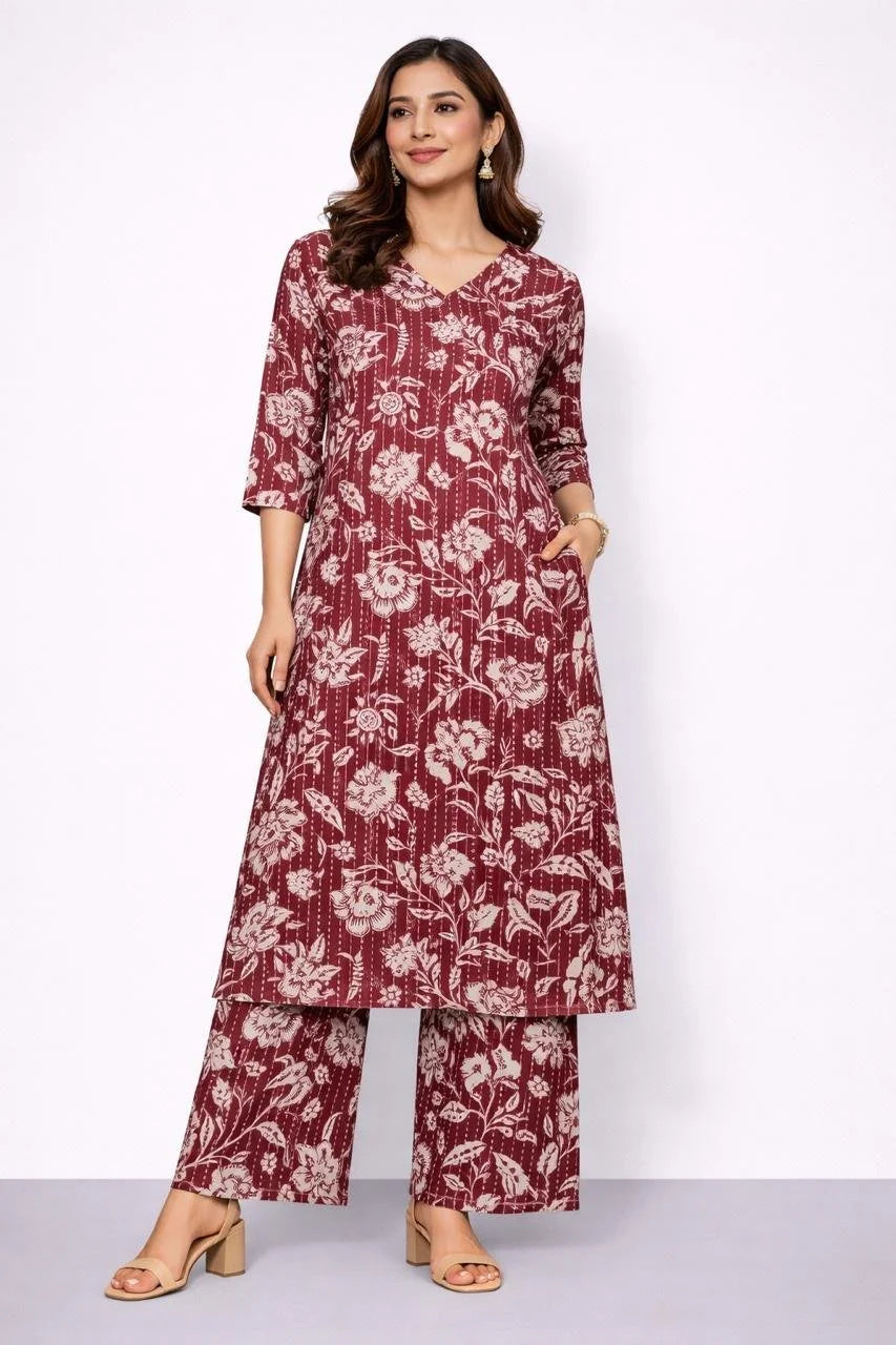Premium Floral Women’s Kurta Set