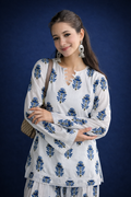 Ivory Blue Buta Farshi Set | Women's Ethnic Wear