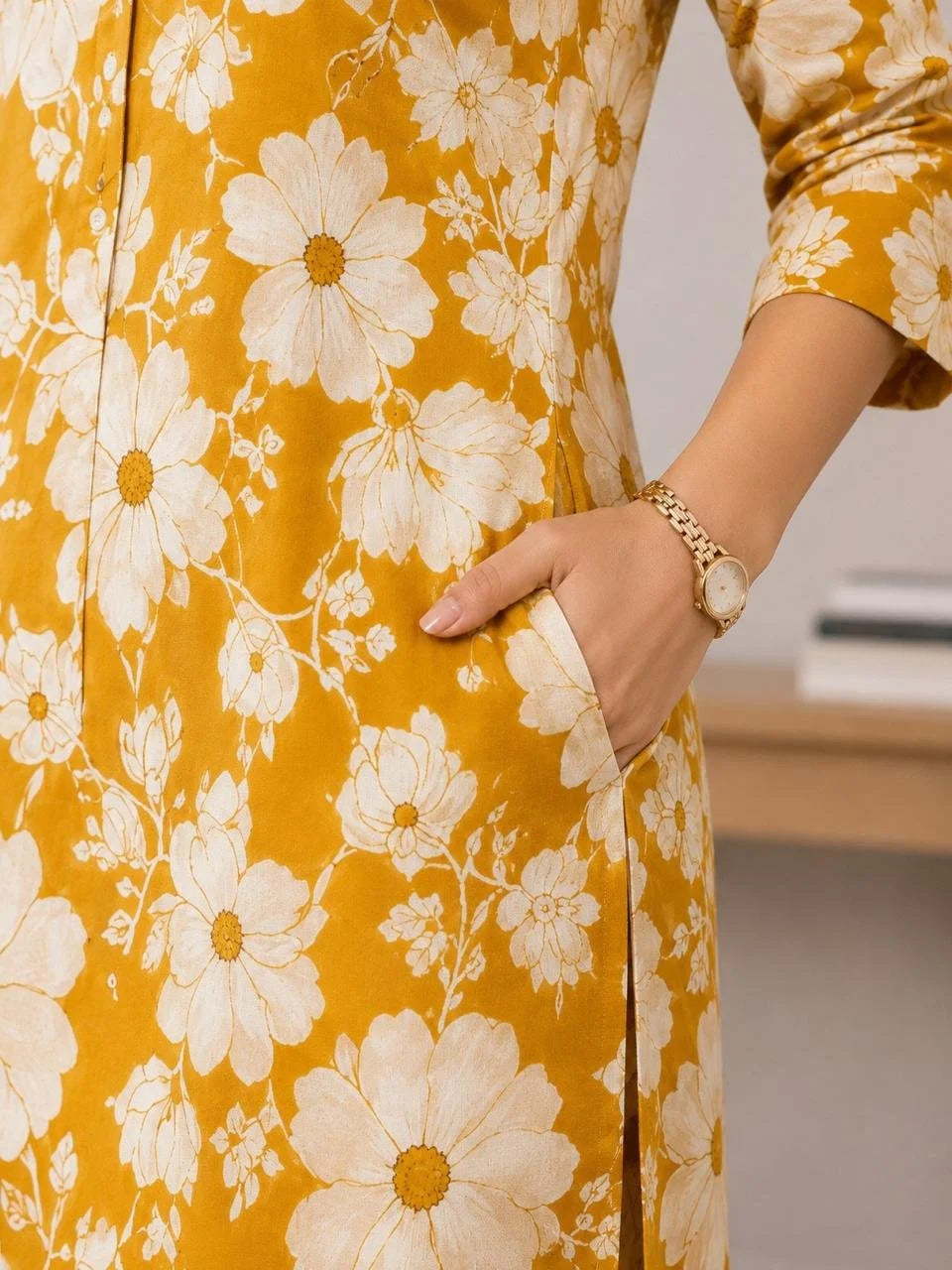 Mustard Floral Co-ord Set